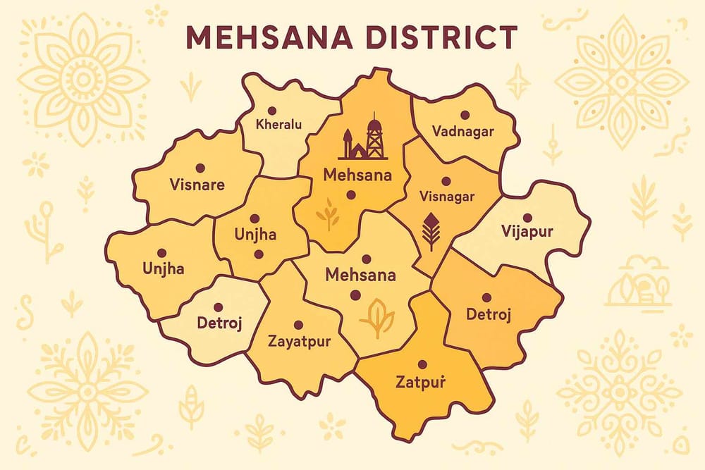 Mehsana Village and Taluka Maps- Explore and Understand