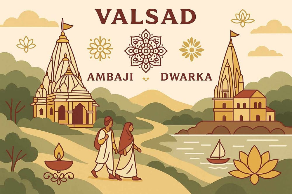 Spiritual Pathways-Valsad to Ambaji and Dwarka-A 2025 Guide
