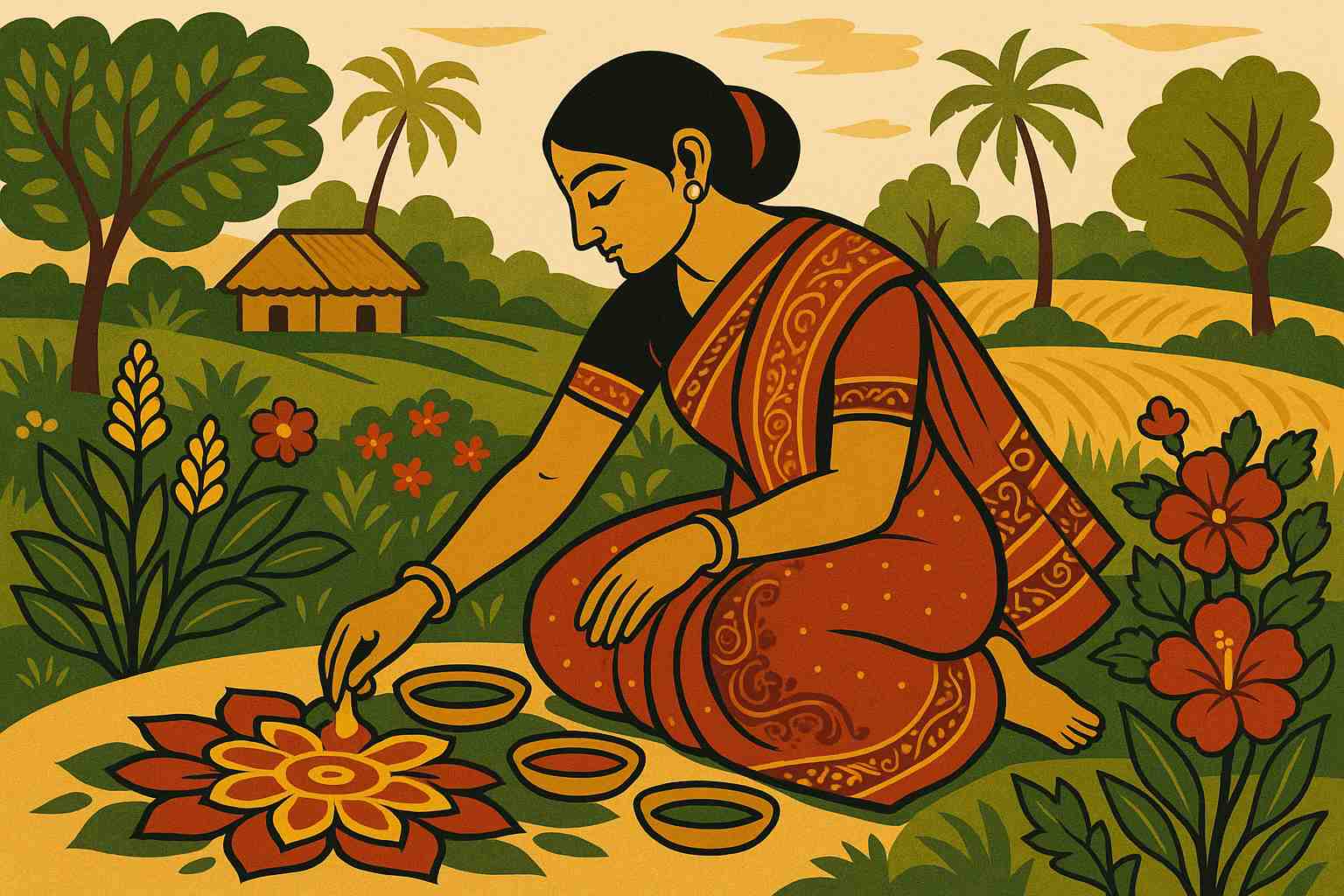 The Artistic Soul of Shantiniketan-Nandalal Bose's Style Explained