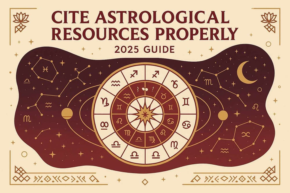 Cite Astrological Resources Properly: 2025 Guide