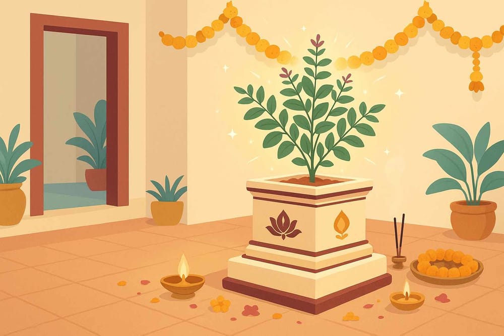 Cultivate Peace: Tulsi Plant & Daily Puja Offer Spiritual Benefits