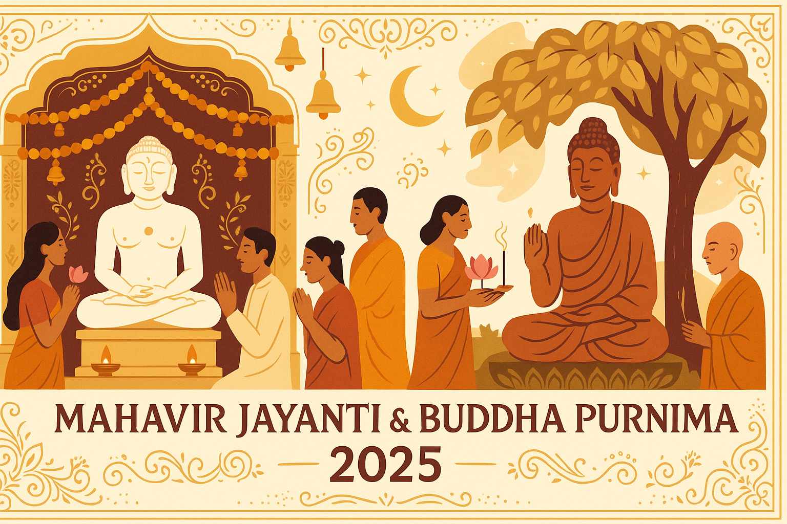 Paths of Enlightenment: Mahavir Jayanti & Buddha Purnima in India - 2025 Observances