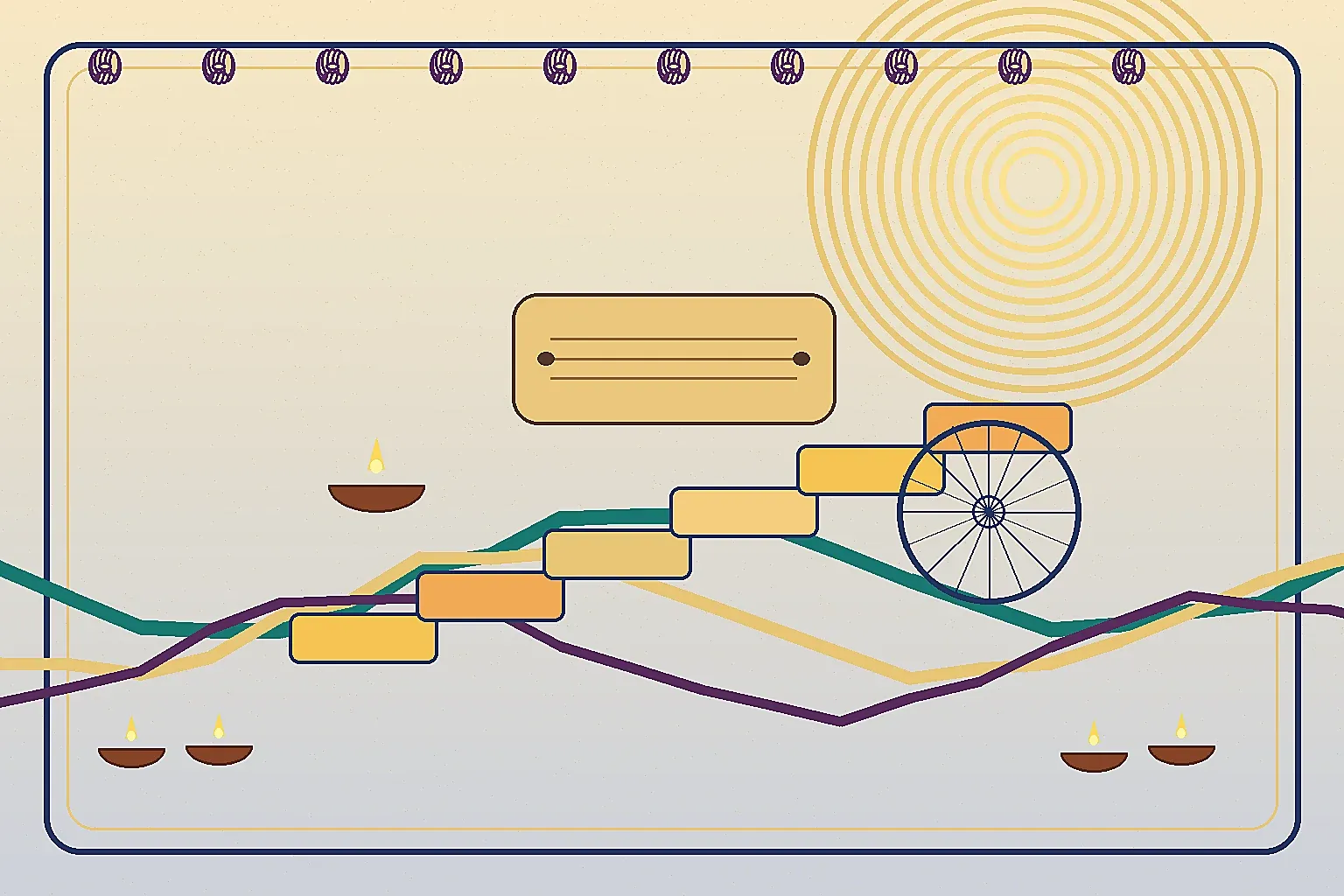 Symbolic Bhaktilipi Mahabharata illustration for How to Start Reading the Mahabharata: Best Beginner-Friendly and Ethical Ways.