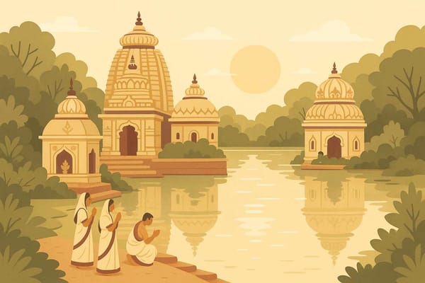 The Sacred Surroundings of Bindusagar: Temples and Nature Define a Spiritual Journey