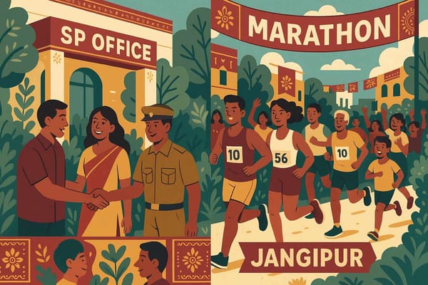 Jangipur Community Highlights- SP Office Reviews and Marathon Events Today