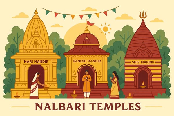 The Spiritual Heart of Nalbari-Hari Mandir Ganesh Mandir and Shiv Mandir Guide